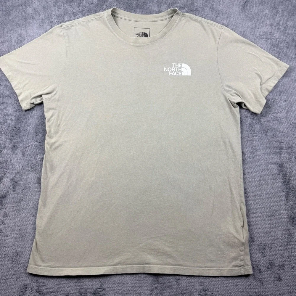 The North Face Mens Large Sage Green Box Logo Never Stop Exploring T-Shirt L